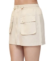 Stevie by Steve Madden Poplin Cargo Mini Skirt