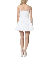 Stevie by Steve Madden Removable Strap Bubble Hem Mini Dress