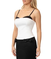 Stevie by Steve Madden Scuba Satin Contrast Cami Bustier Top