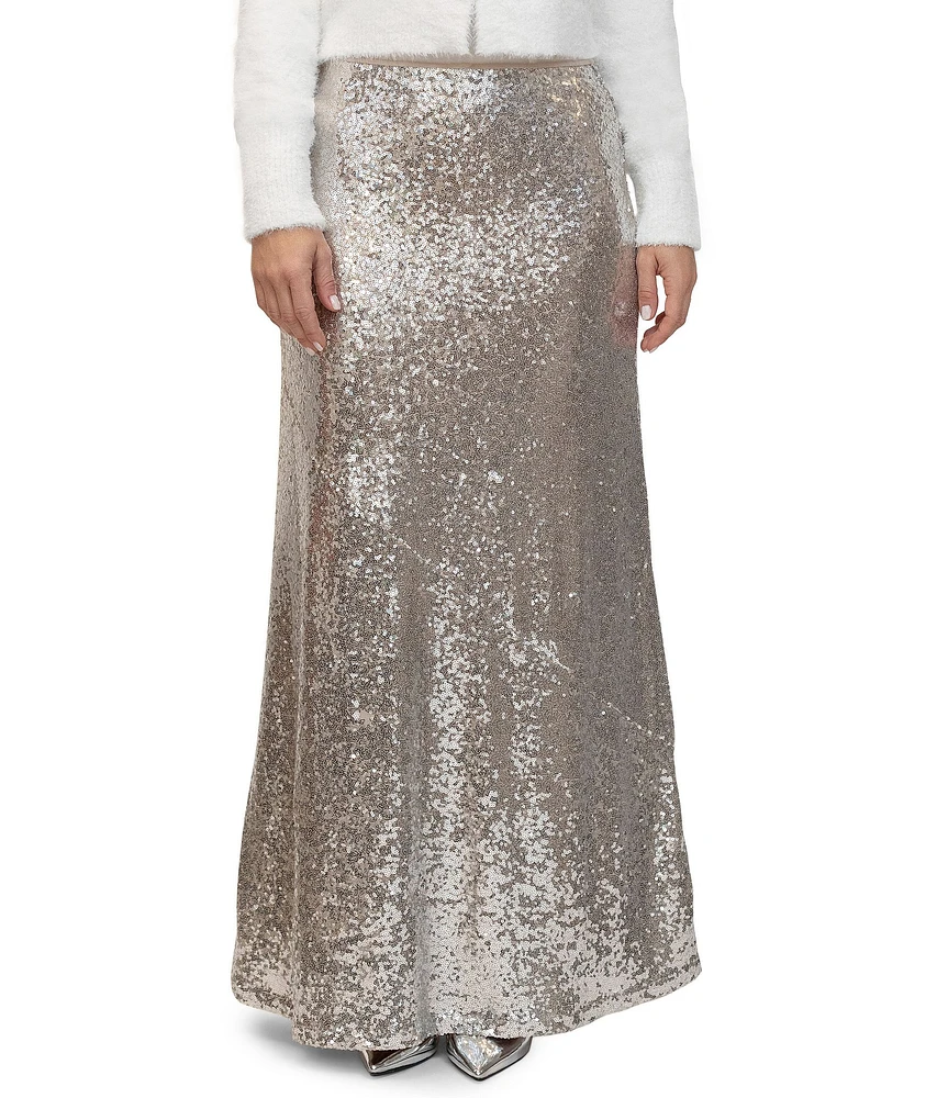 Stevie by Steve Madden Sequin Maxi Skirt