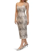 Stevie by Steve Madden Sleeveless Allover Sequin Midi Dress