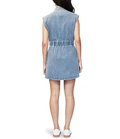 Stevie by Steve Madden Sleeveless Cinched Waist Denim Dress