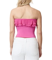 Stevie by Steve Madden Strapless Ruffled Cropped Tube Top