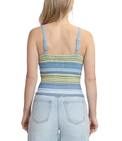 Stevie by Steve Madden Striped Adjustable Strap Sweater Tank Top