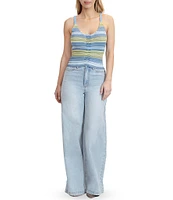 Stevie by Steve Madden Striped Adjustable Strap Sweater Tank Top