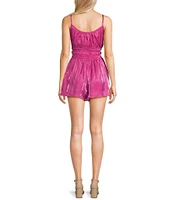 Stilletto's Spaghetti Strap Scoop Neck Cutout Waist Romper