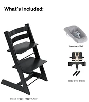 Stokke® Tripp Trapp® High Chair and Newborn Seat Attachment Bundle