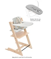 Stokke® Tripp Trapp® High Chair, Cushion, Tray, & Newborn Set Bundle