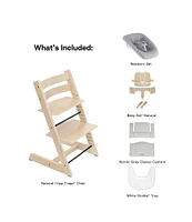 Stokke® Tripp Trapp® High Chair, Cushion, Tray, & Newborn Set Bundle