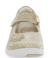 Stride Rite Girls' Holly SR Sparkle Flower Detail Mary Janes (Infant)