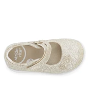 Stride Rite Girls' Holly SR Sparkle Flower Detail Mary Janes (Infant)