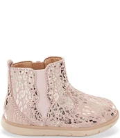 Stride Rite Girls' Lena Metallic Animal Print Booties (Toddler)