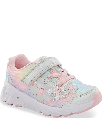 Stride Rite Girls' Light Up Floral Glimmer Sneakers (Infant)