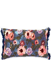 Studio D Embroidered Floral and Fringe Lumbar Pillow