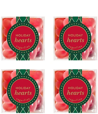 Sugarfina Holiday Hearts Gummies Small Cube, 4-Piece Kit