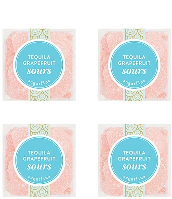 Sugarfina Tequila Grapefruit Sours Small Cube, 4-Piece Kit