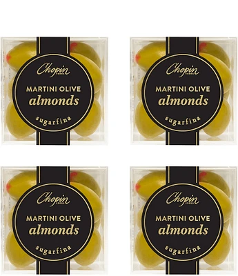 Sugarfina x Chopin Martini Olive Almonds Small Cube, 4-Piece Set