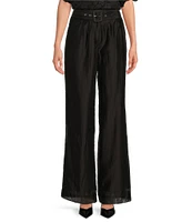 Sugarlips Bellaire Belted High Waist Wide Leg Pant