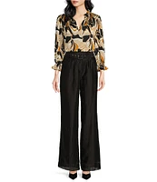 Sugarlips Bellaire Belted High Waist Wide Leg Pant