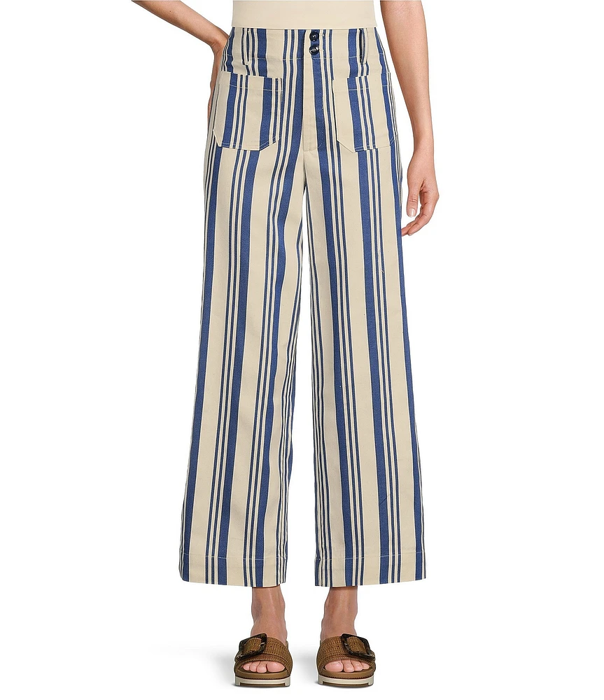 Sugarlips Coordinating Stripe Printed High Rise Wide Leg Pants