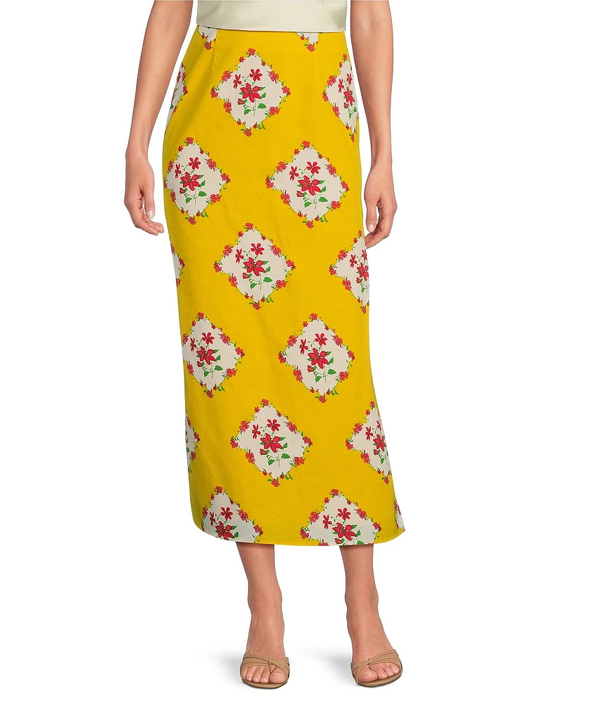 Sugarlips Coordinating Floral Print High Waisted Maxi Pencil Skirt