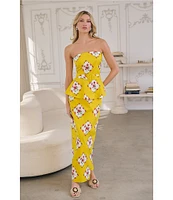 Sugarlips Coordinating Floral Print High Waisted Maxi Pencil Skirt