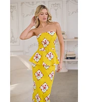 Sugarlips Coordinating Floral Print High Waisted Maxi Pencil Skirt