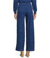 Sugarlips Jamie Stretch Denim Emi High Waist Wide Leg Sailor Coordinating Pants