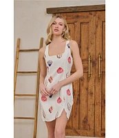Sugarlips Kara Shells Junie Square Neck Sleeveless Mini Dress