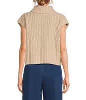 Sugarlips Monica Turtleneck Sleeveless Cropped Sweater