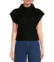 Sugarlips Monica Turtleneck Sleeveless Cropped Sweater