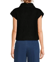 Sugarlips Monica Turtleneck Sleeveless Cropped Sweater