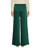 Sugarlips Nyssa Cole Satin High Waist Wide Leg Belted Pants