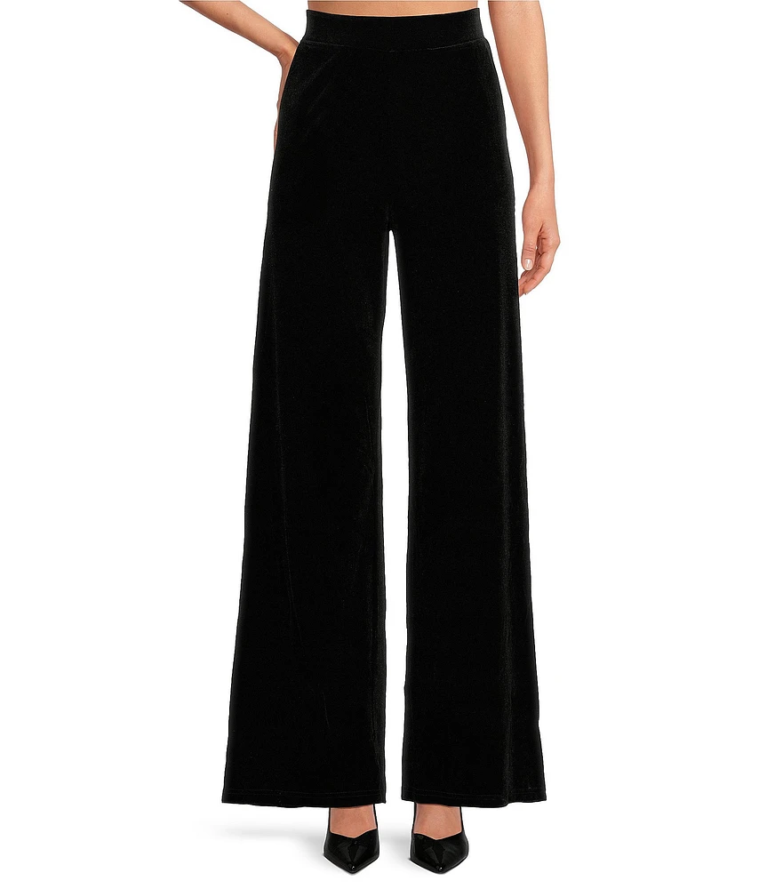 Sugarlips Oriana Lulu Velvet High Waist Wide Leg Pants