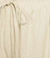 Sugarlips Plus Candida Shore Taliya Linen Blend Drawstring Shorts