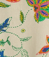 Sugarlips Plus Floral/Paisley Printed Flutter-Sleeve Woven Top