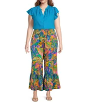 Sugarlips Plus Flutter Sleeve Blouse