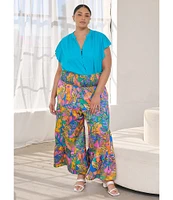 Sugarlips Plus Flutter Sleeve Blouse