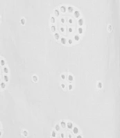 Sugarlips Plus Ginna Eyelet Embroidered Lace Tassel Accented Tie Top