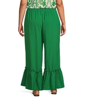 Sugarlips Plus High-Waisted Flounce-Hem Pants