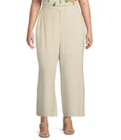 Sugarlips Plus Pocketed Wide Leg Trouser Pants