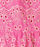 Sugarlips Plus Sea Jacey Floral Eyelet Short Sleeve Babydoll Shift Dress