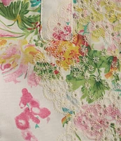 Sugarlips Plus Sommerset Floral Eyelet Puffed Sleeve Blouse