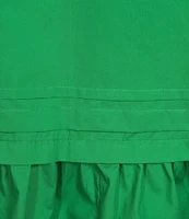 Sugarlips Plus Velma Long Sleeve Ruffled Poplin Shift Dress