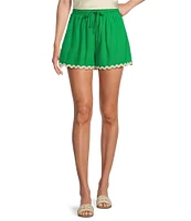 Sugarlips Coordinating Rick Rack Trim Draw String Shorts