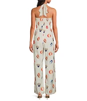 Sugarlips Shell Magic Moment Wide Leg Sleeveless Halter Jumpsuit