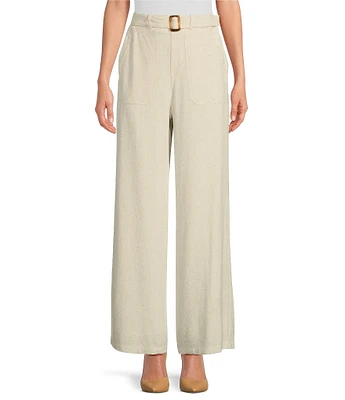 Sugarlips Step Up Linen High Rise Wide Leg Pant