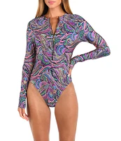 Sunshine '79 Disco Dream High Neck Tummy Control Paddlesuit One Piece Swimsuit