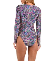 Sunshine '79 Disco Dream High Neck Tummy Control Paddlesuit One Piece Swimsuit