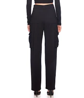 Susana Monaco Cargo High Rise Wide Leg Cargo Pants